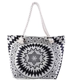 Summer Bag Bohemian Multifunctional Waterproof Beach Bag Swimsuit Storage Wash Bag Portable Women's Tote Bag With Zipper (Color: Bohemia)