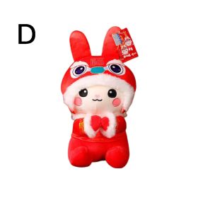 1pc Rabbit Doll (9.84"Ã—4.72"); Lion Plush Toys; New Year's Mascot; Holiday Gifts; Pillow Decorations (Style: D)