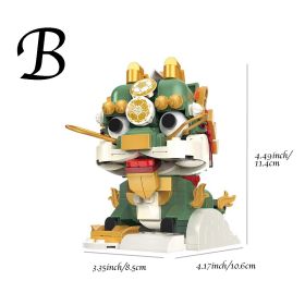 1pc Building Blocks Ornament; Chinese New Year Gifts; Doll Ornaments To Attract Blessings And Wealth 4.61"Ã—3.86"Ã—3.07" (Style: B)