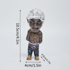 1pc; Hip Hop Legend Commemorative Statue Resin Crafts Ornament (Items: White Turban)