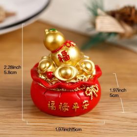 1pc; Pot Of Golden Car Ornament (2.28"Ã—1.97"Ã—1.97"); Home Decoration; Holiday Birthday Gifts (Style: A)