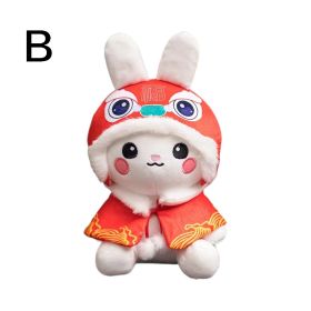 1pc Rabbit Doll (9.84"Ã—4.72"); Lion Plush Toys; New Year's Mascot; Holiday Gifts; Pillow Decorations (Style: B)