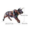 NORTHEUINS Graffiti Painting Resin Bull Figurines Home Living Room Bedroom Office Desktop Feng Shui Ornaments Collection Statues