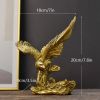 NORTHEUINS American Resin Golden Eagle Statue Art Animal Model Collection Ornament Home Office Desktop Feng Shui Decor Figurines