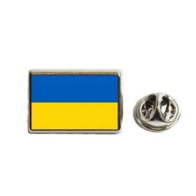 Personality Ukraine Flag Brooch For Women Men Ukrainian National Map Blue Yellow Pins Patriotic Badges Coat Dress Lapel Jewelry (Metal color: BC22Y0040-7)