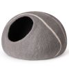 Cat Cave Bed -Handmade Wool Cat Bed Cave with Mouse Toy