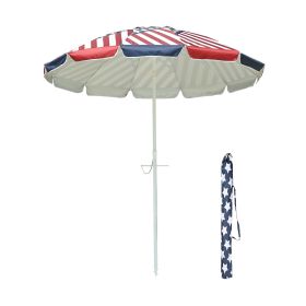 7ft Beach Umbrella (Color: As pic)