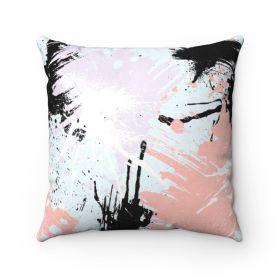 Accent Pillows, Abstract Paint Splatter Style Pillow (size: 18" x 18")