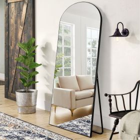 Chic Arch-top Full Length Mirror (Color: Black)