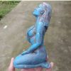 Smurfs Self Healing Series Salvation Goddess Sculpture Resin Crafts Home Courtyard Decoration Car Gifts