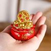 1pc; Pot Of Golden Car Ornament (2.28"Ã—1.97"Ã—1.97"); Home Decoration; Holiday Birthday Gifts