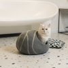 Cat Cave Bed -Handmade Wool Cat Bed Cave with Mouse Toy