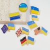 Personality Ukraine Flag Brooch For Women Men Ukrainian National Map Blue Yellow Pins Patriotic Badges Coat Dress Lapel Jewelry