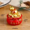 1pc; Pot Of Golden Car Ornament (2.28"Ã—1.97"Ã—1.97"); Home Decoration; Holiday Birthday Gifts