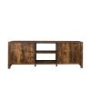 MDF TV stand with storage cabinet; Walnut