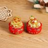 1pc; Pot Of Golden Car Ornament (2.28"Ã—1.97"Ã—1.97"); Home Decoration; Holiday Birthday Gifts